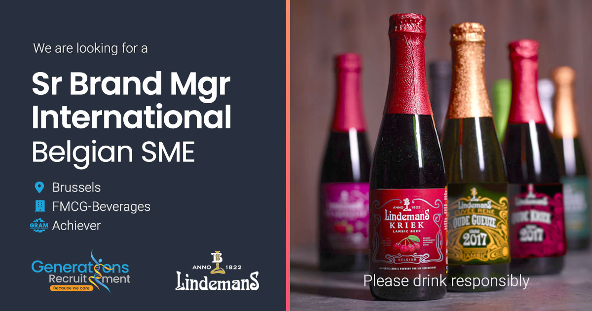 Senior Brand Manager International I FMCG-Beverages I Belgian SME